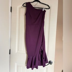 One shoulder sleeveless dress